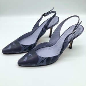 Brooks Brothers Floral Sling Back Heels Sz 7 1/2